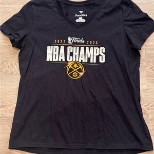 Women's Fanatics Black Denver Nuggets 2023 NBA Finals Champions V-neck T-Shirt